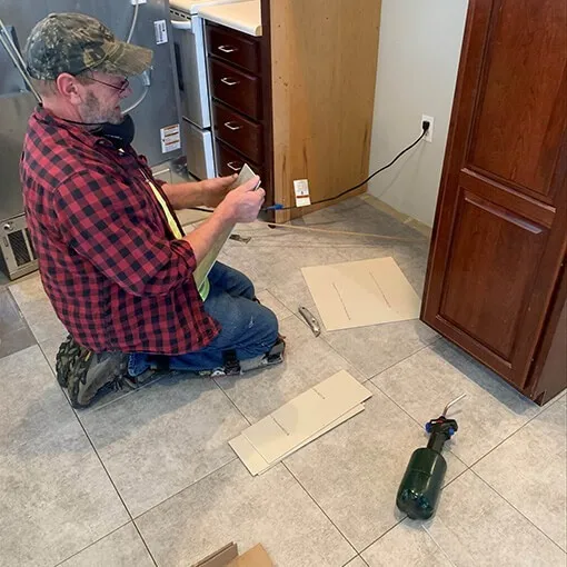 During-Vinyl-Installation Vinyl installation | William Ryan Flooring & Supplies